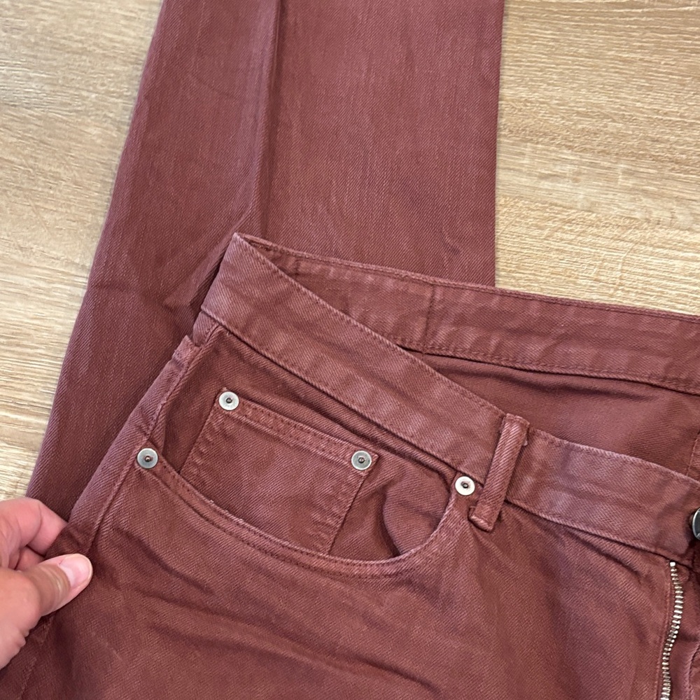 Bonobos Men's Straight Leg Jeans in Deep Burgundy - Picture 5 of 10